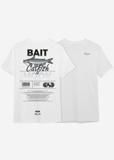 mcnfishing[MFTS-CATFISH] 메기 경량 스판 기능성 반팔 티셔츠 (화이트, 블랙)